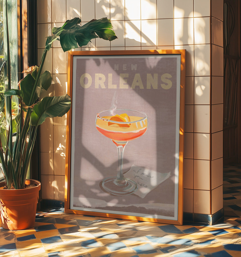 New Orleans Cocktail Reseaffisch | Affisch