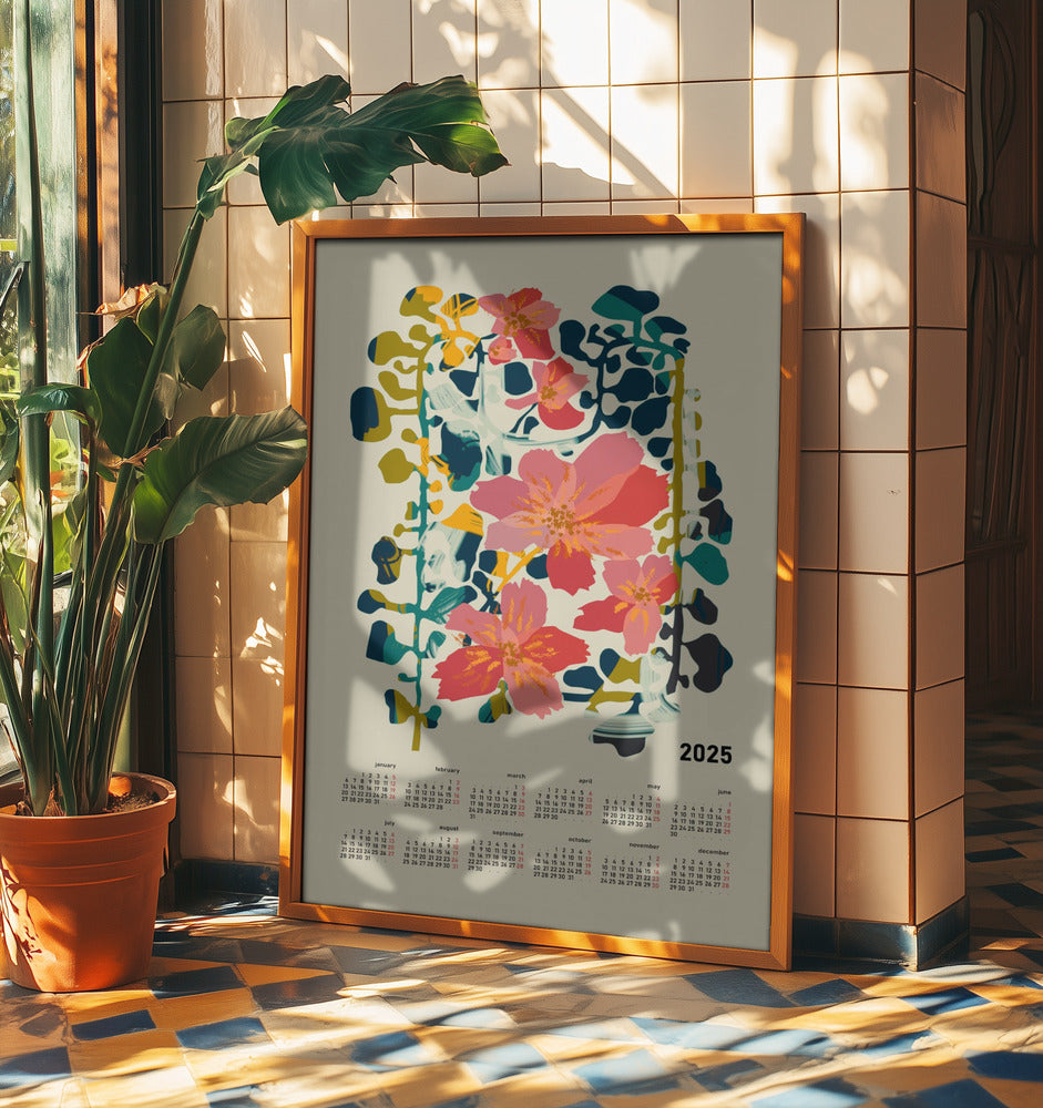 Kalender 2025 färgglad orkidé | Poster