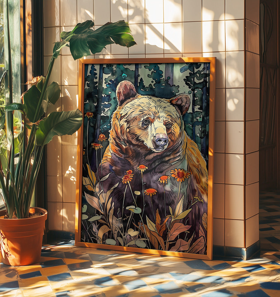 Animal Bear Watercolor Animal Art 4 | Poster