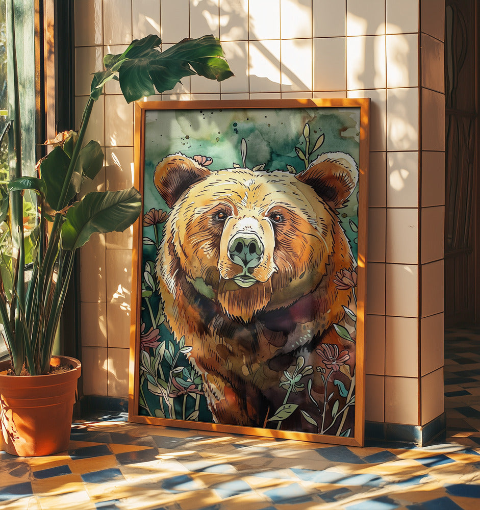 Animal Bear Watercolor Animal Art 3 | Poster