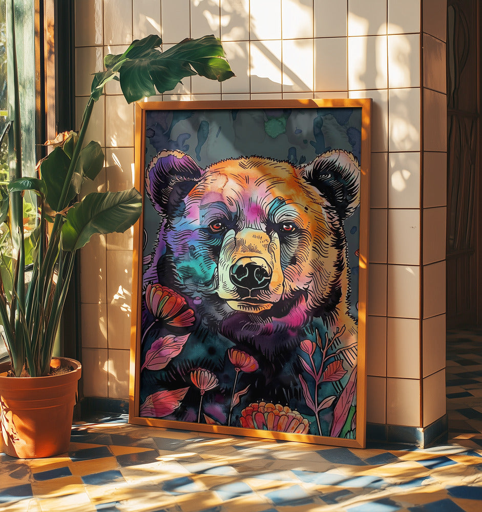 Animal Bear Watercolor Animal Art 2 | Poster
