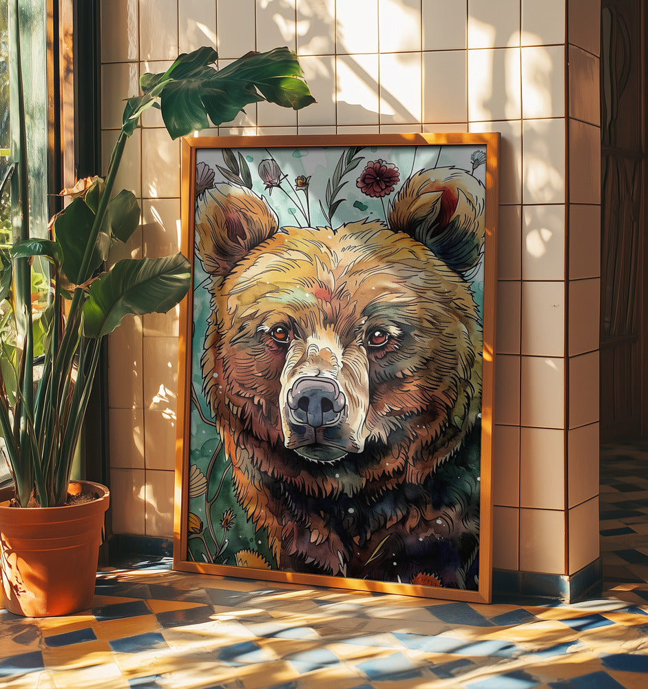 Animal Bear Watercolor Animal Art 1 | Poster