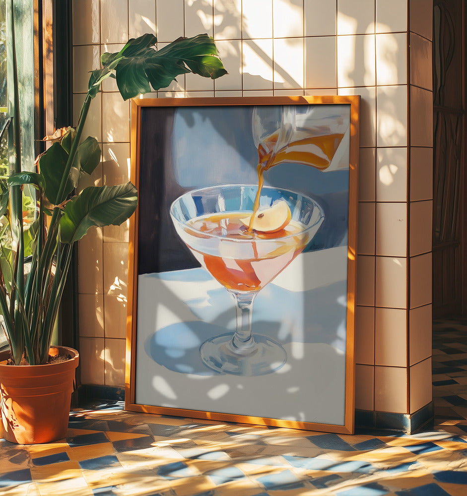 Hälla citronte i ett glas | Poster