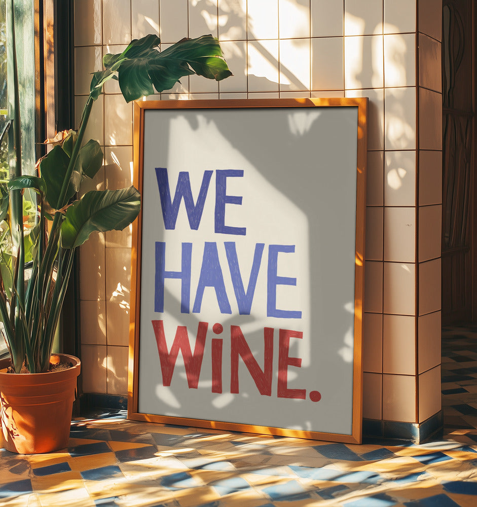 Typografitext "Vi har vin" | Poster