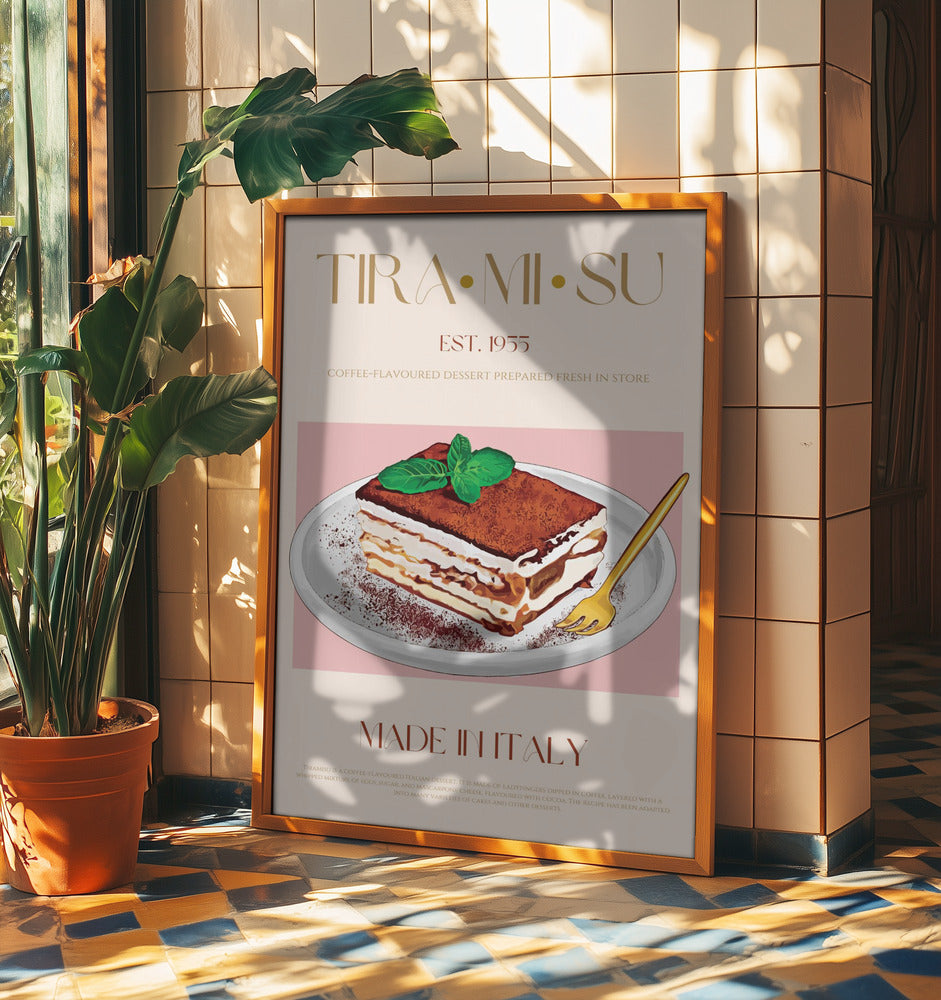Klassisk italiensk tiramisu-poster | Poster