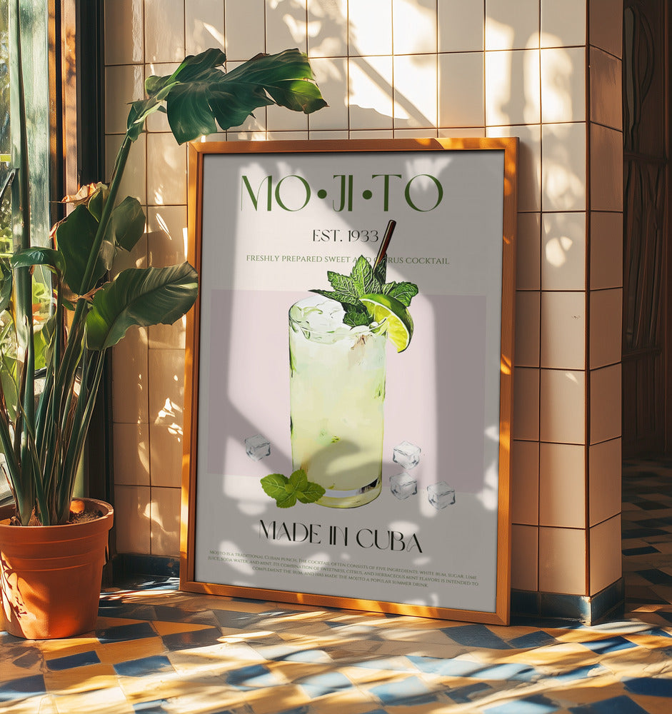 Mojito-tryck med cocktail | Poster