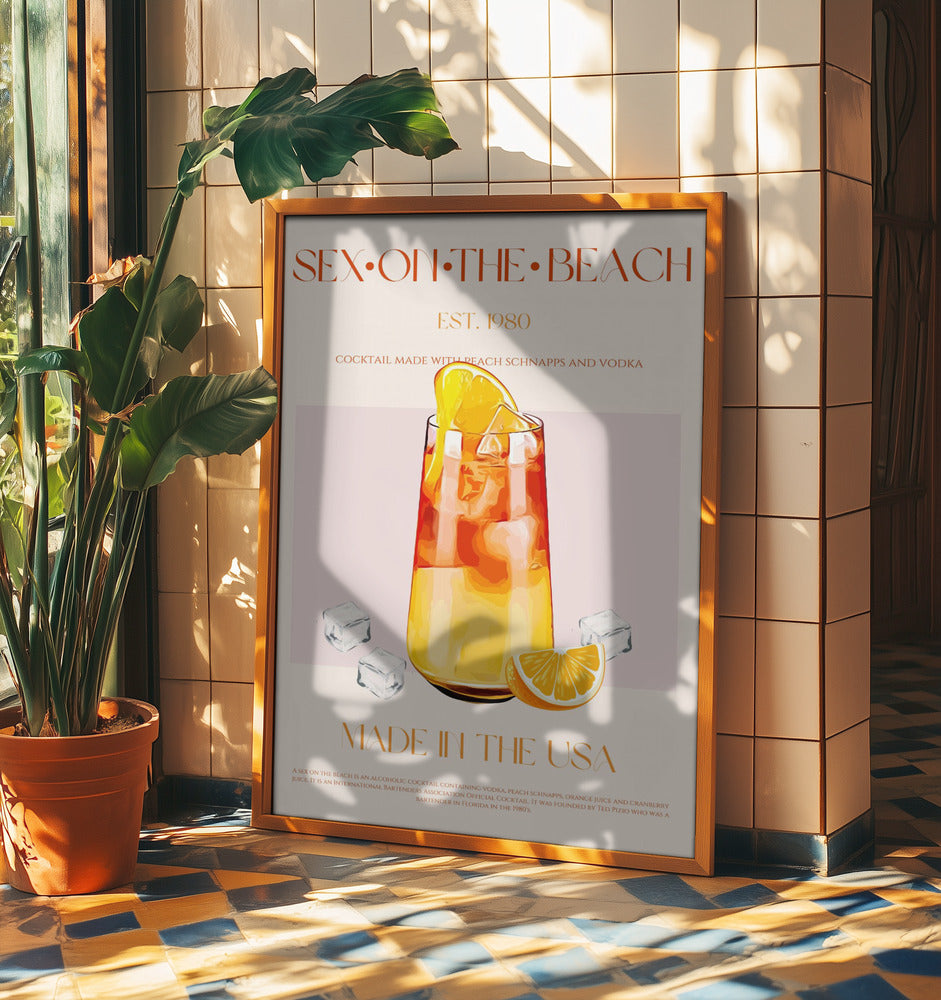 Tropisk solnedgång med klunk | Poster