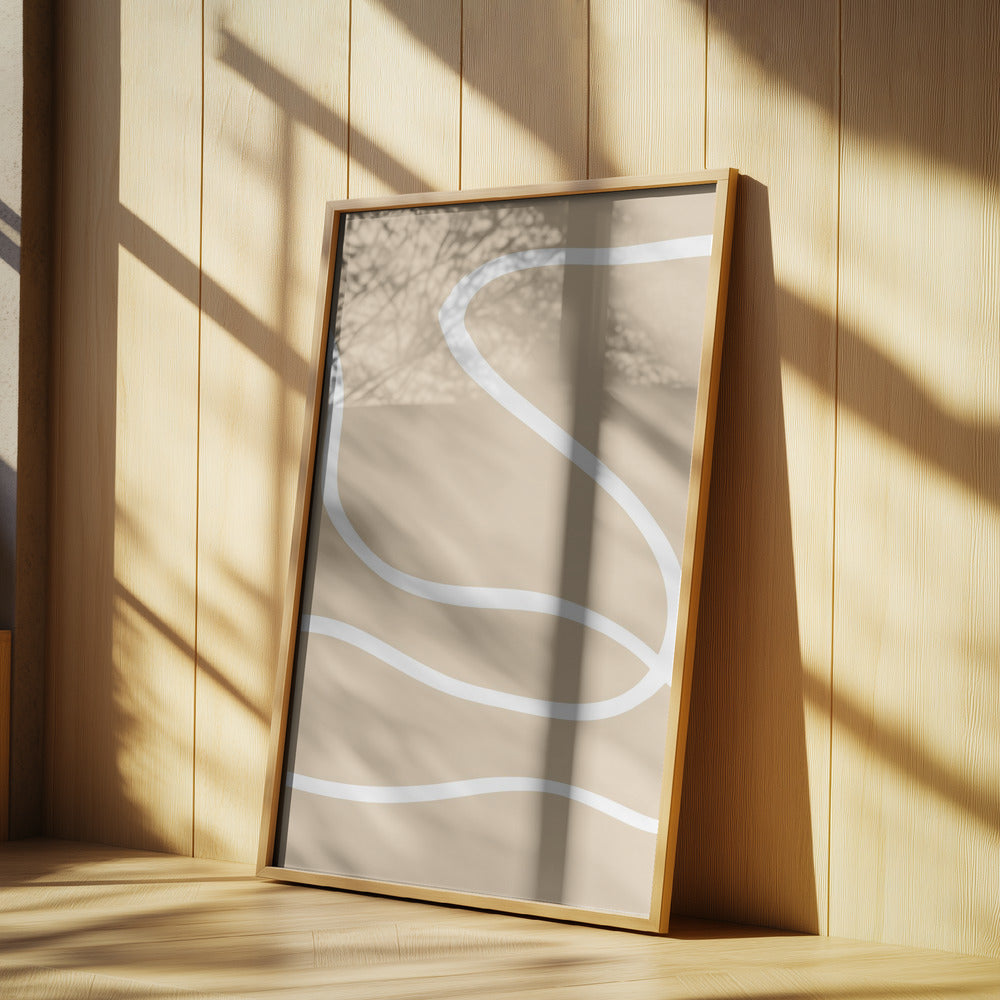 Beige linjer 01 | Poster