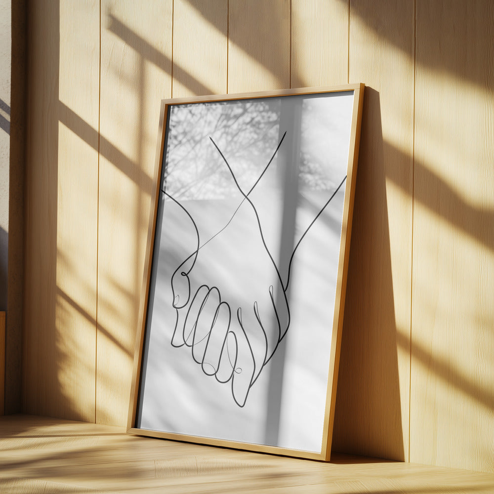 Holding Hands Lines | Poster
