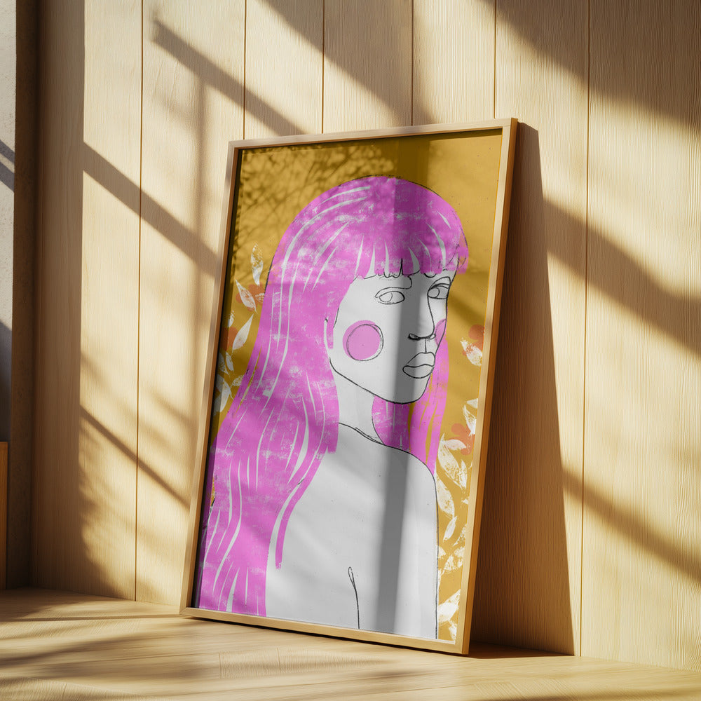 Rosa viskande blick | Poster