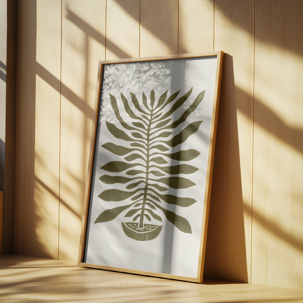 ne Hundertblättrige Pflanze Nr. 22 / Linoldruck | Poster - Kunstdruck
