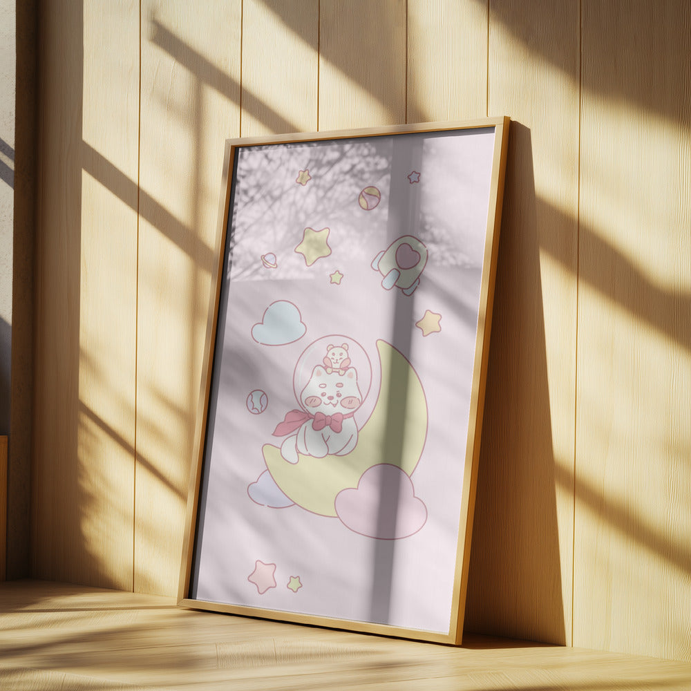 Dog and Hamster in space | Poster