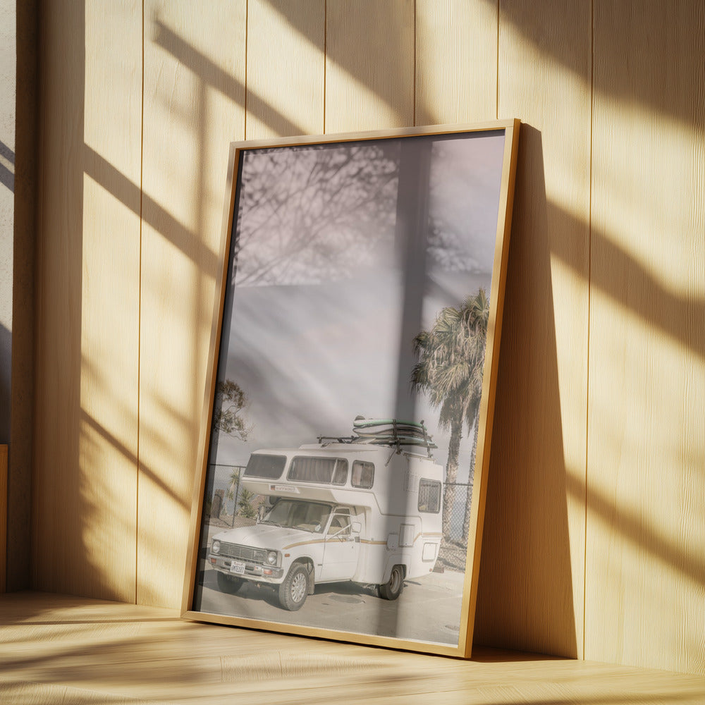 Vintage Camper Parked | Poster