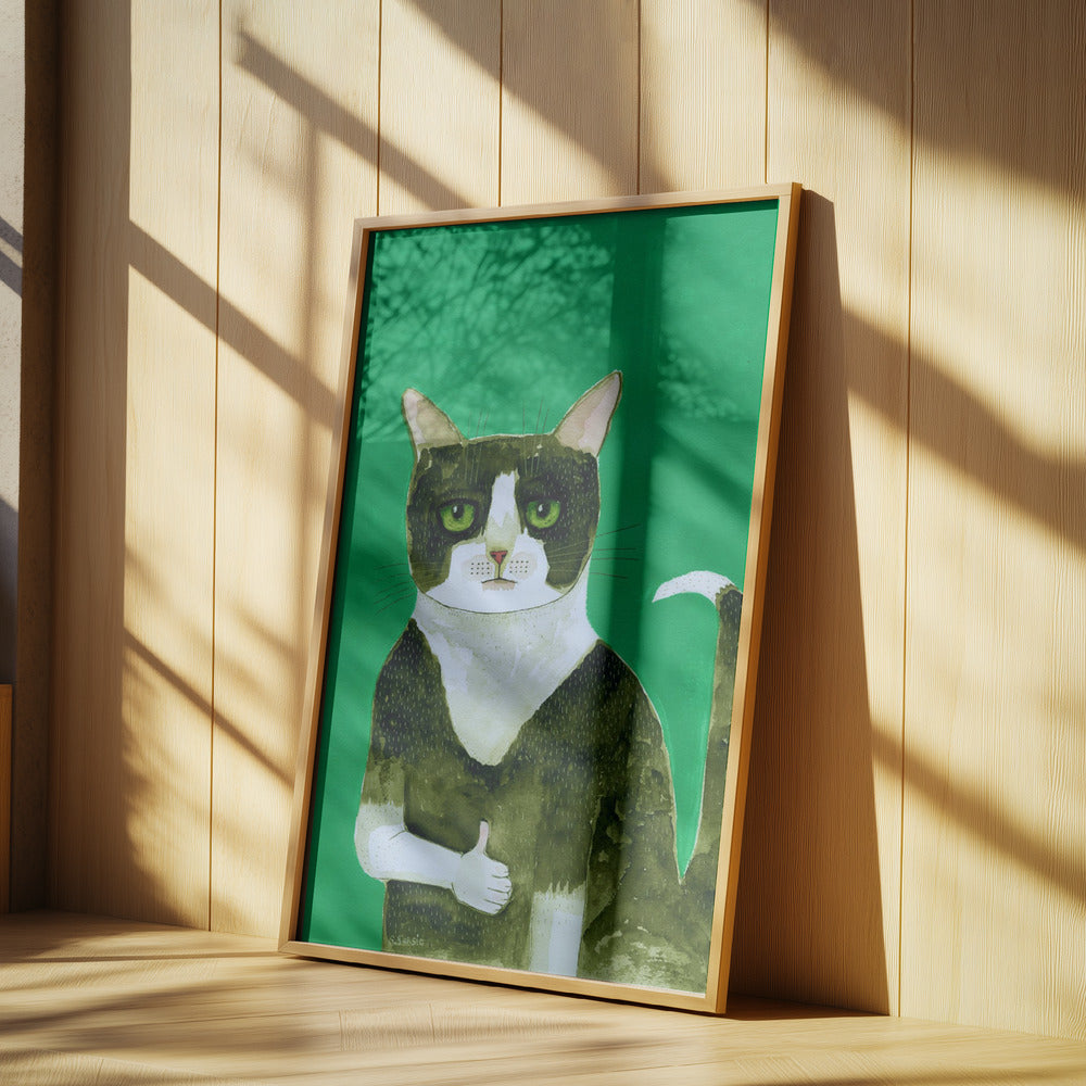 Smokingkatt med tummen upp | Poster