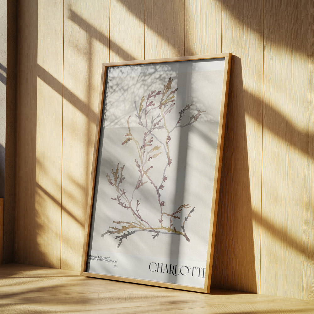 Watercolor print collection. Flower market - Charlotte | Poster