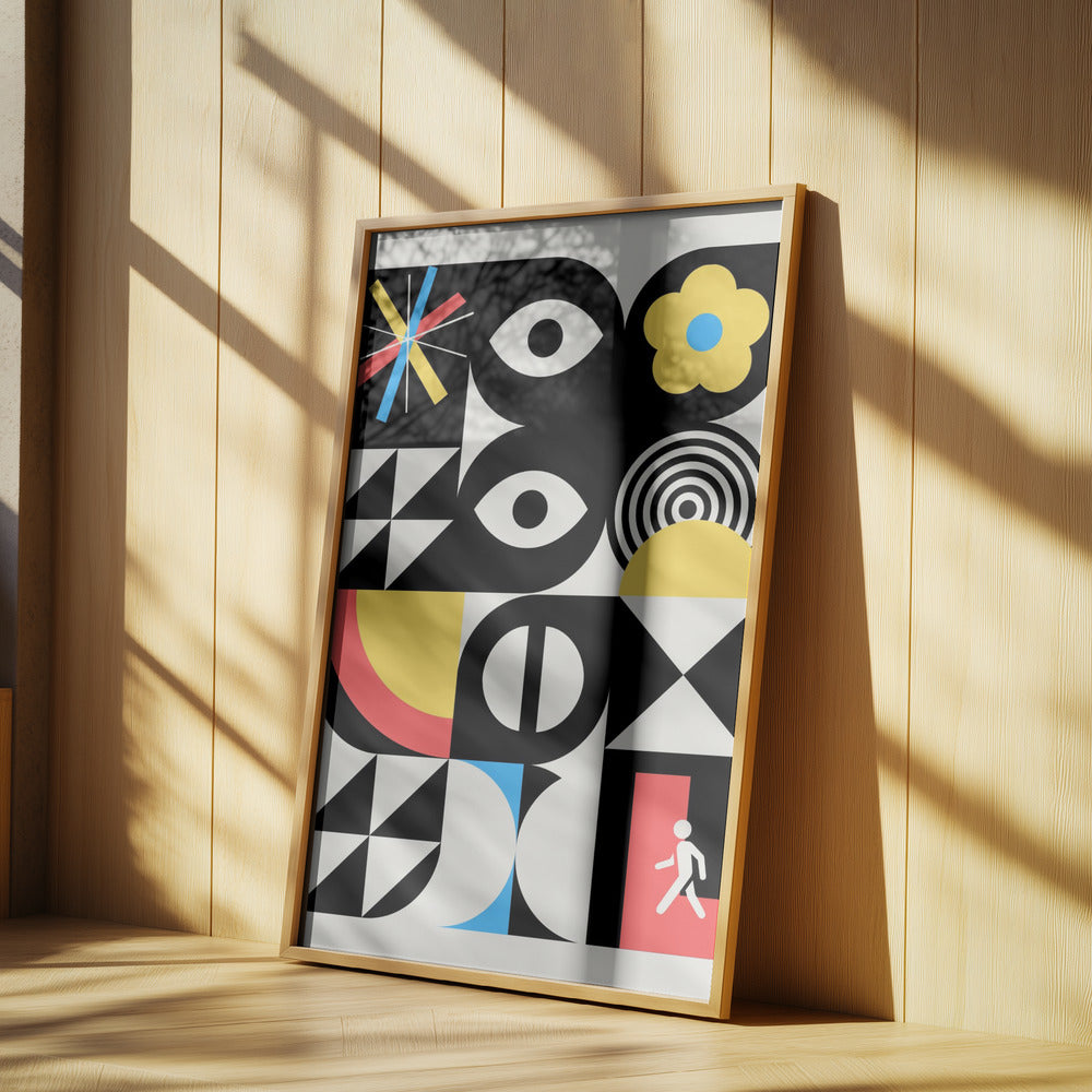 Maximalistisk geometrisk surrealistisk design | Poster