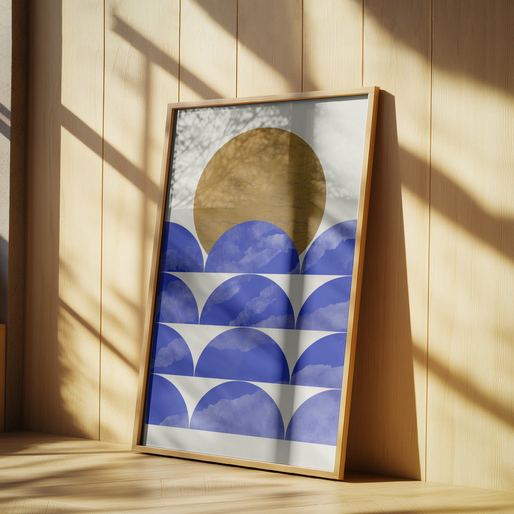 Geometrisk solnedgångskomposition | Poster
