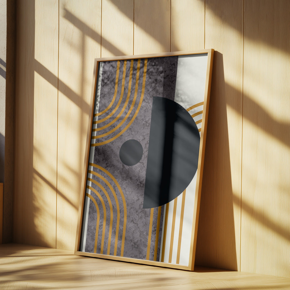 Marble Mid Century Composition | Poster