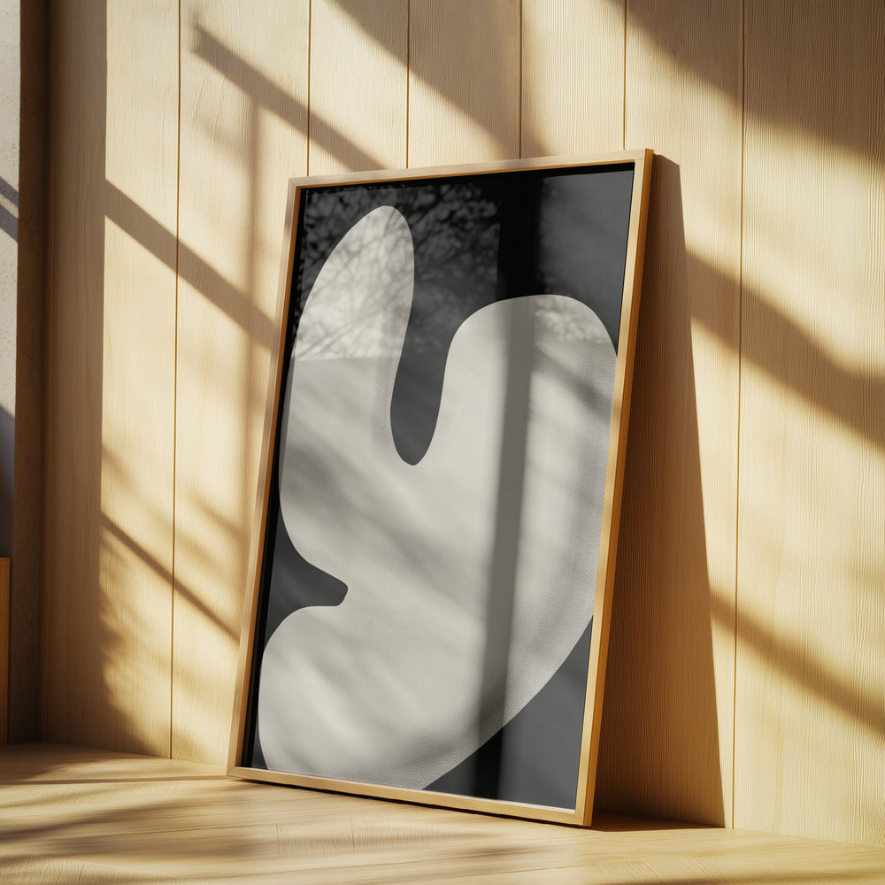 Abstrakt vit skulptur Y | Poster