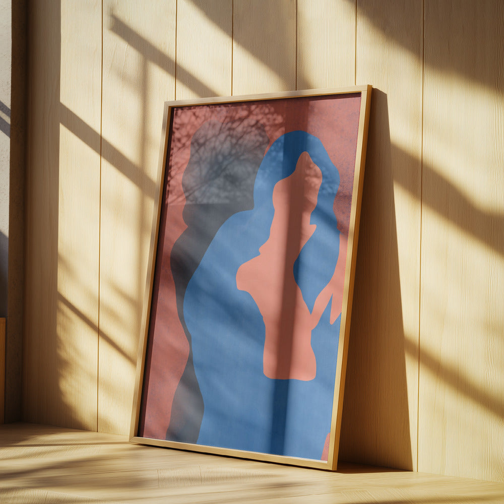 Silhouette of Two Figures | Poster