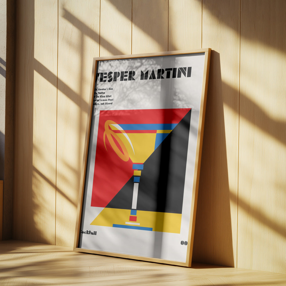 Vesper Martini Bauhaus Cocktail | Poster