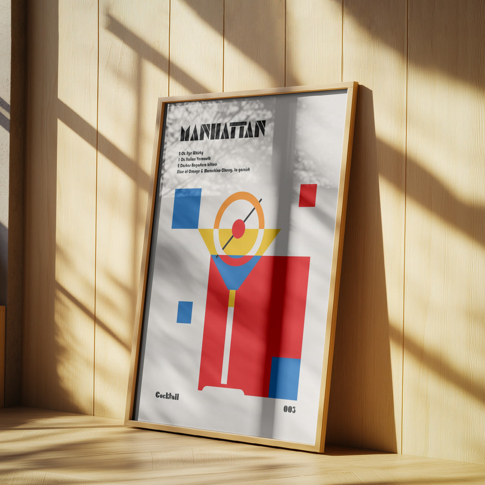 Manhattan Bauhaus Cocktail | Poster