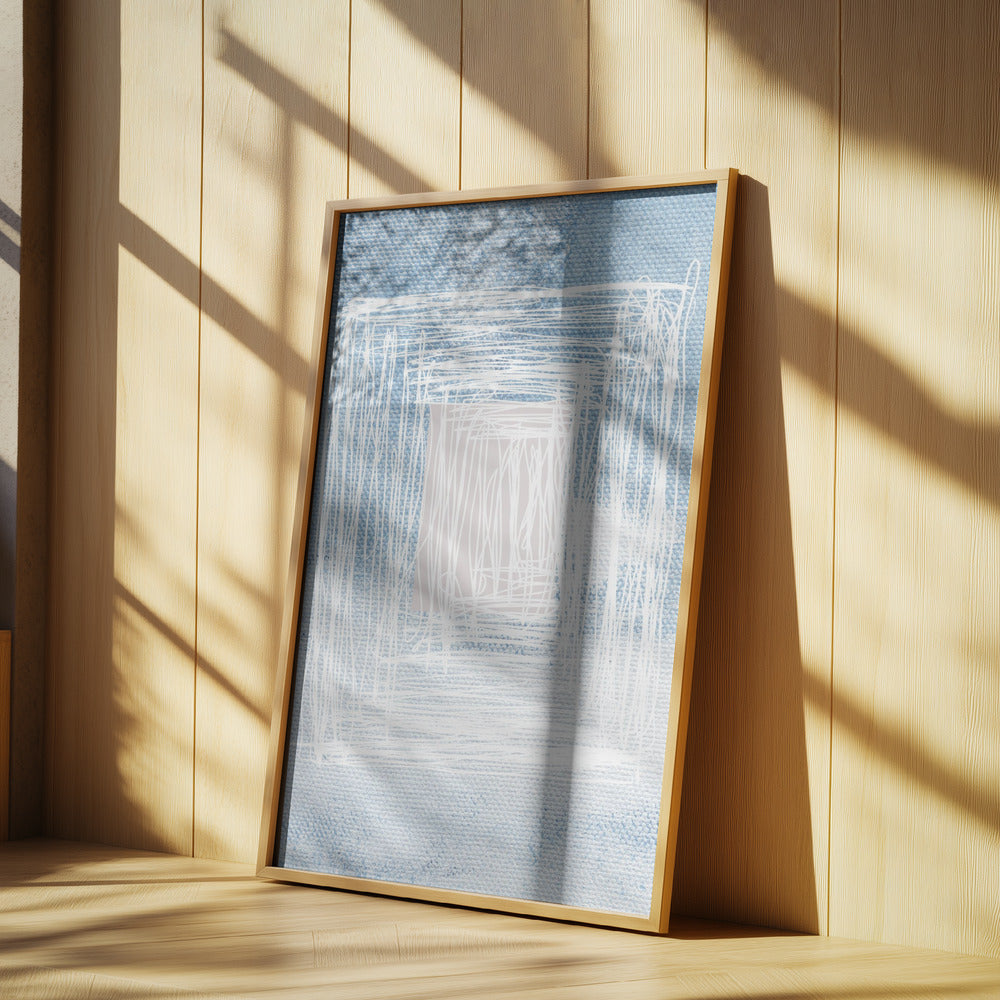 Vita linjära mönster med geometrisk design | Poster