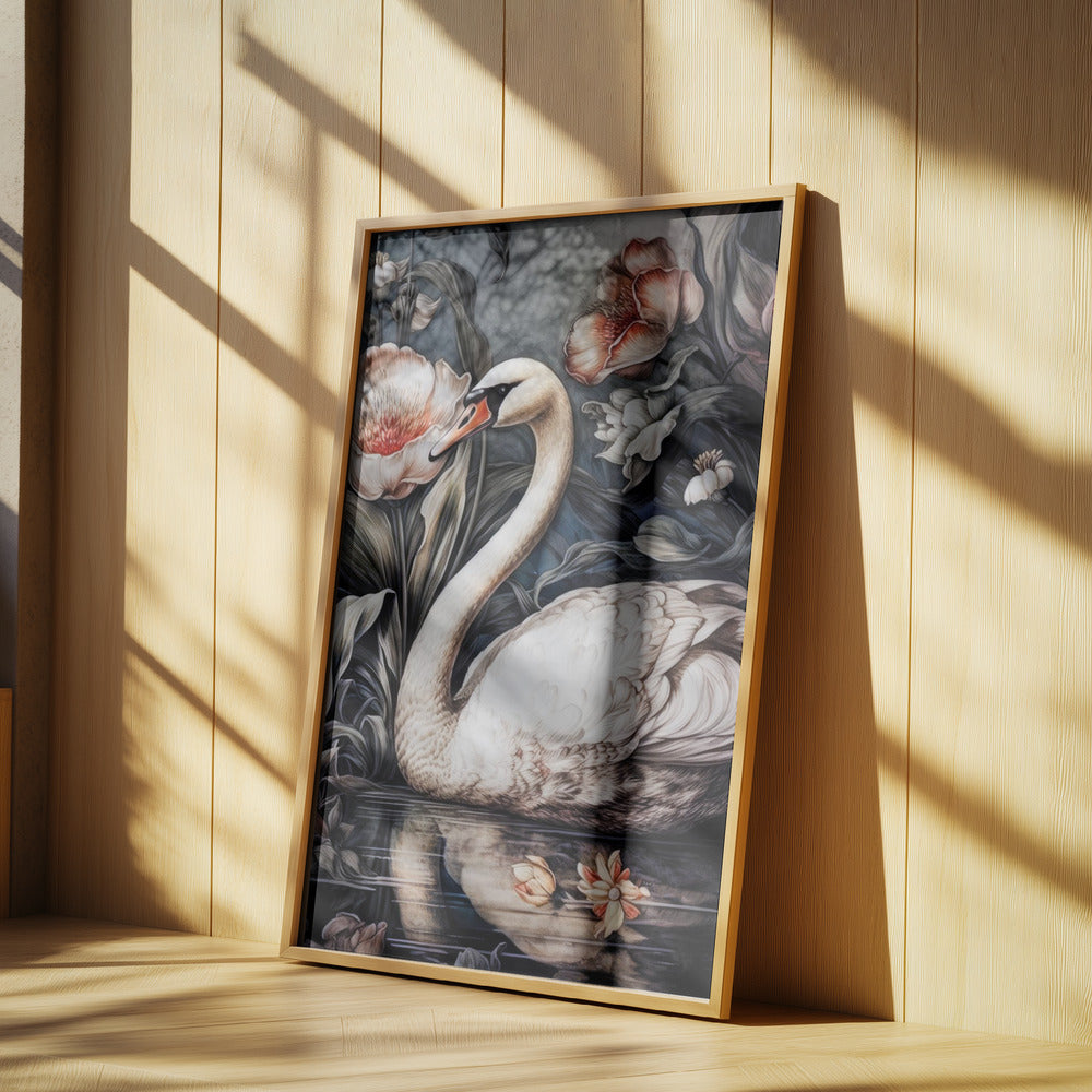 Floral and swan | Poster