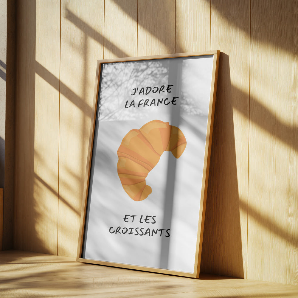 J´adore la france, Croissant | Affisch