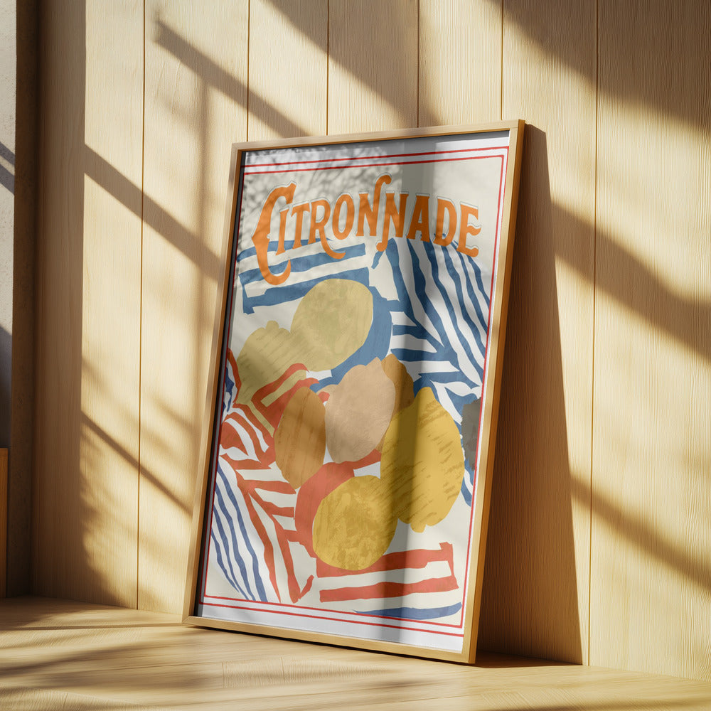 Citronblå och röd | Poster