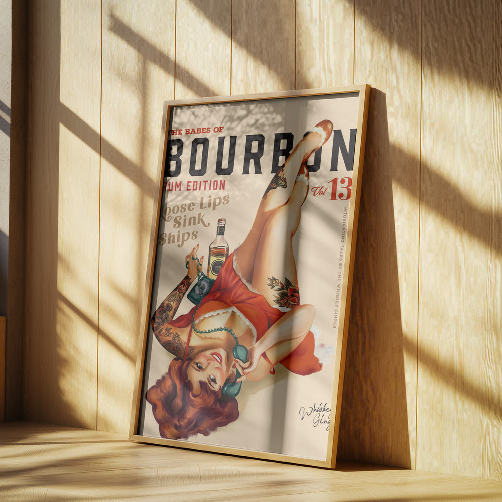 Babes of Bourbon Vol 13 Romdrickande Pinup Girl Konst | Poster