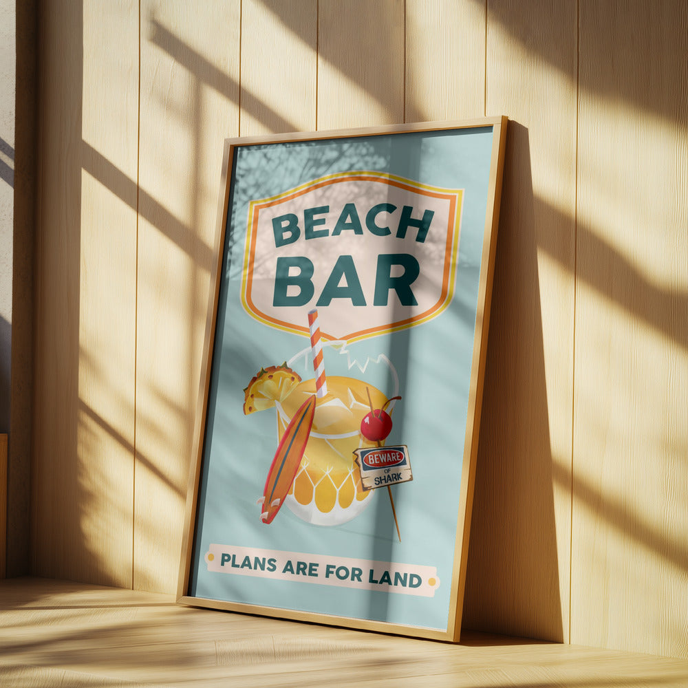 Strandbar Sommar Tropisk Cocktailbar Konst | Poster
