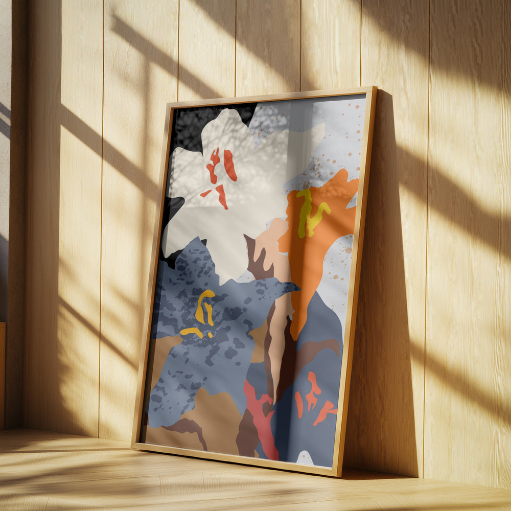 Abstrakta liljor närbild | Poster