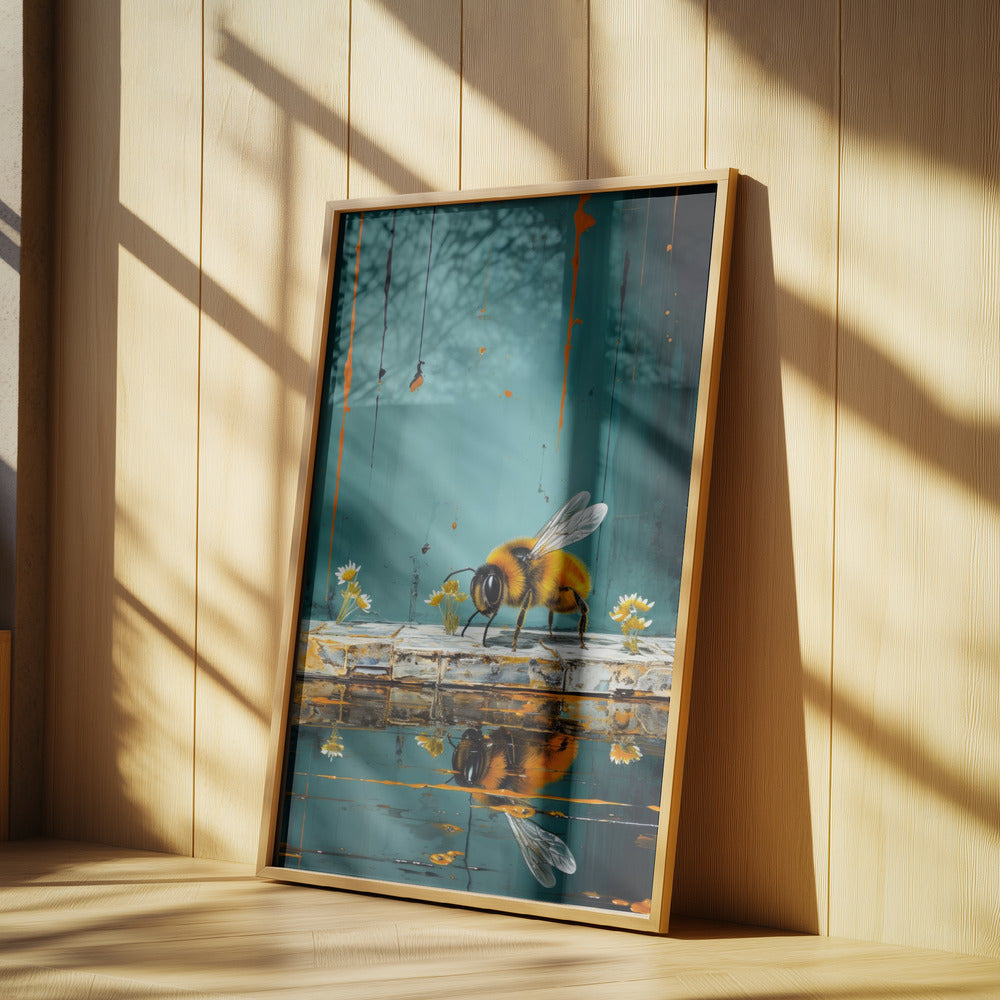 Akvarell djurkonst med bi | Poster