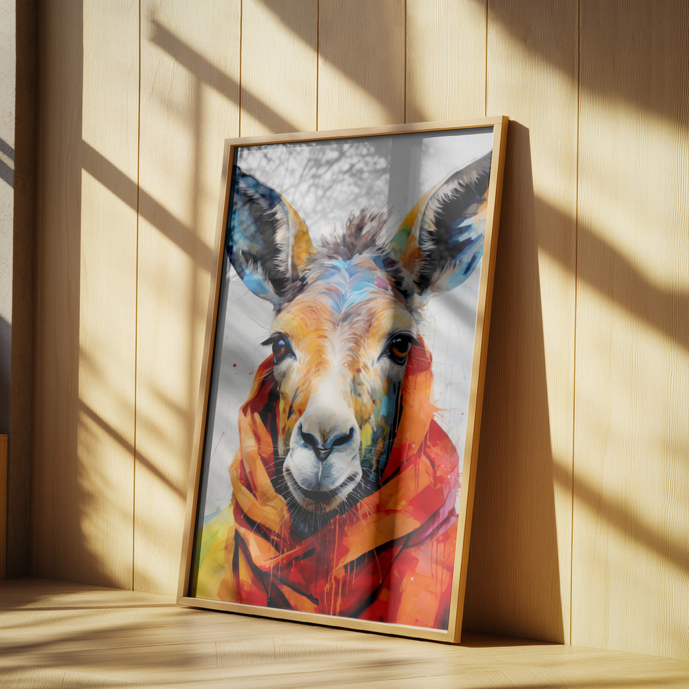 Akvarell djurkonst med åsna | Poster