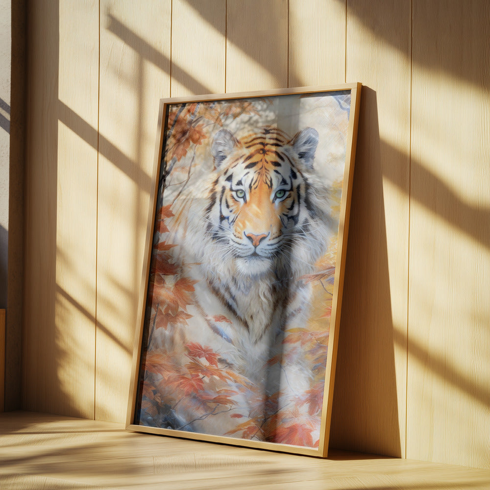 Vit tiger akvarell djurkonst | Poster