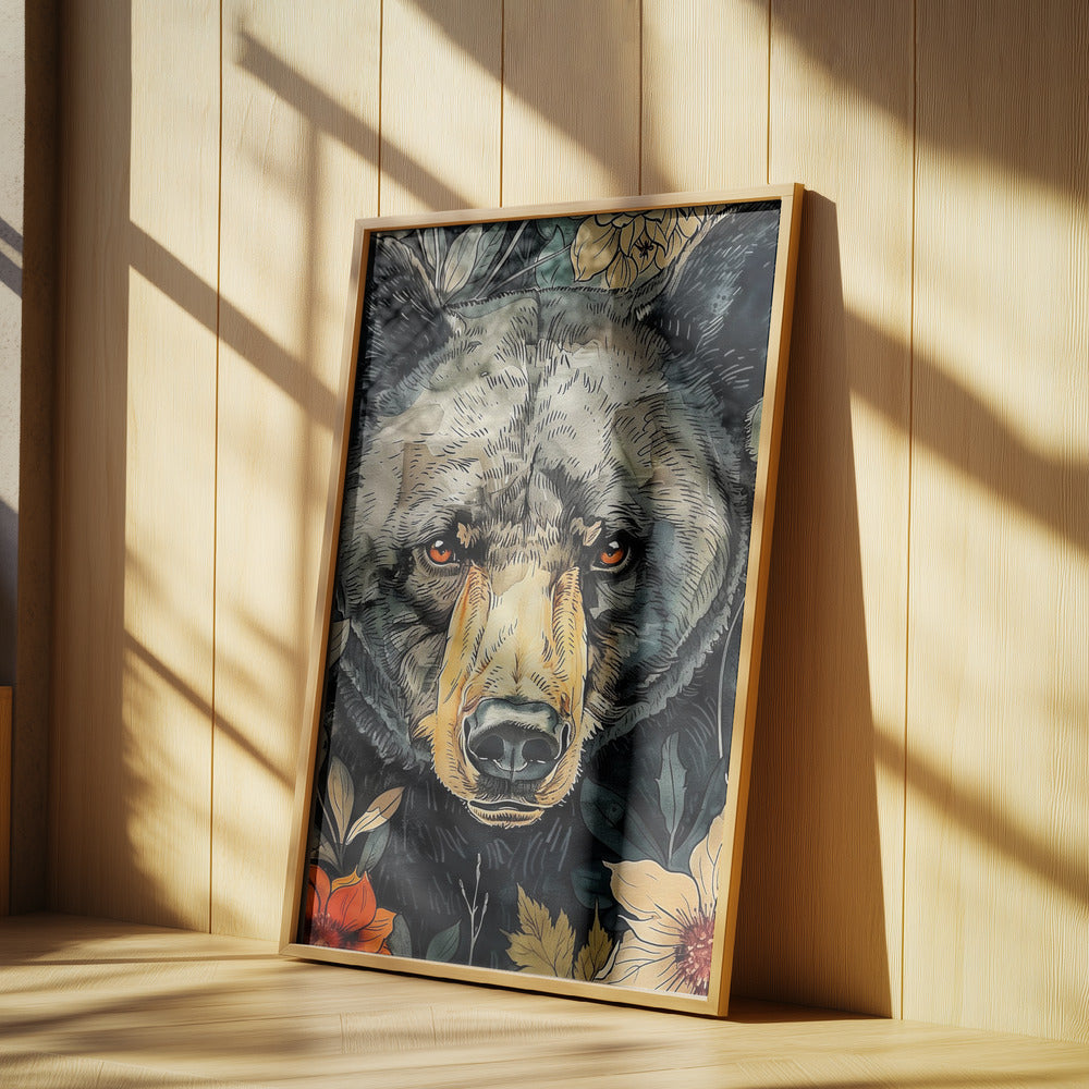 Djurbjörn akvarell djurkonst 9 | Poster