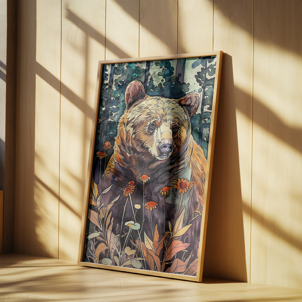 Animal Bear Watercolor Animal Art 4 | Poster