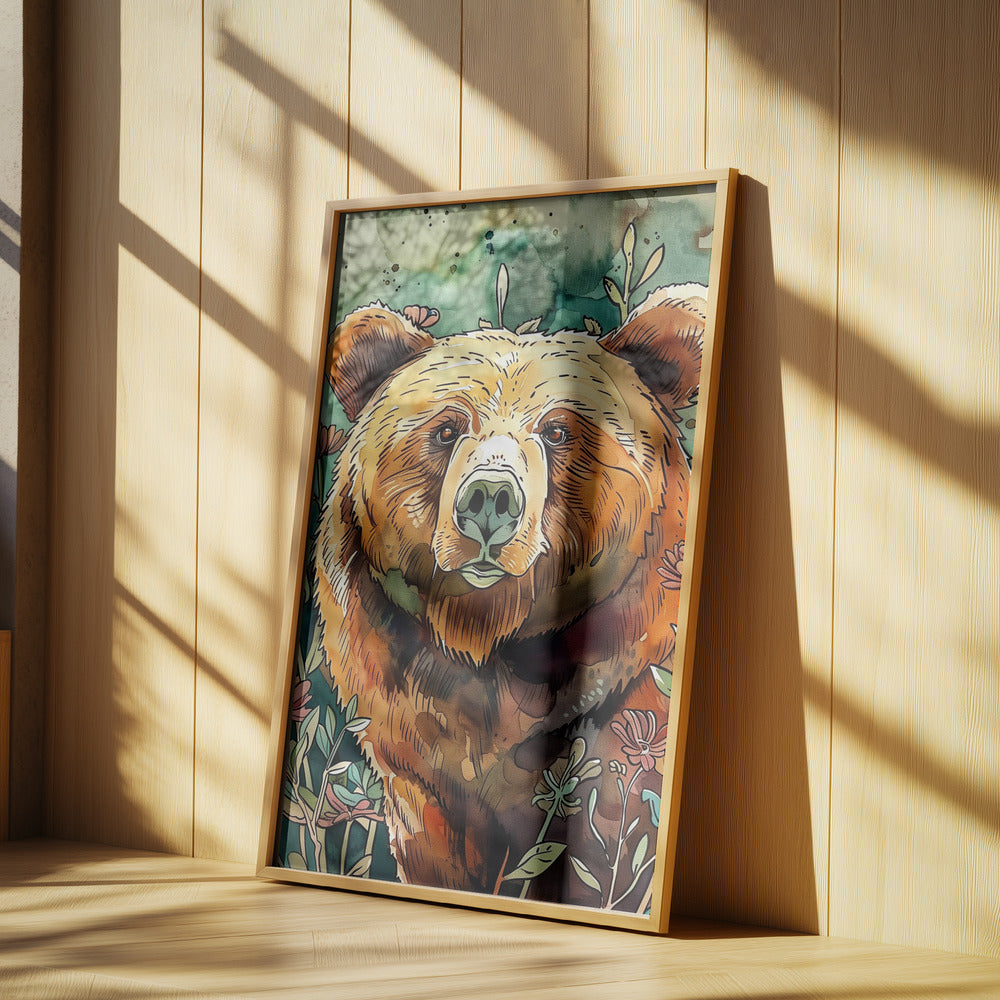 Animal Bear Watercolor Animal Art 3 | Poster