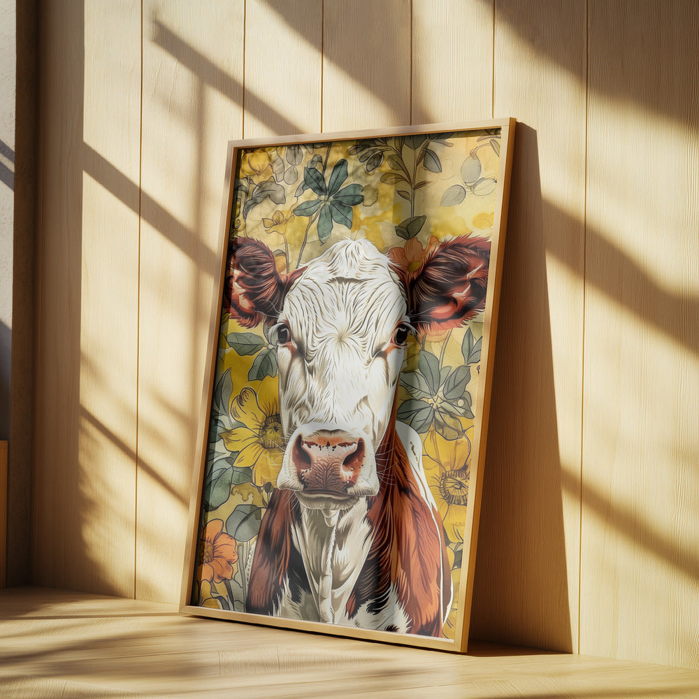 Akvarell djurkonst med ko 1 | Poster