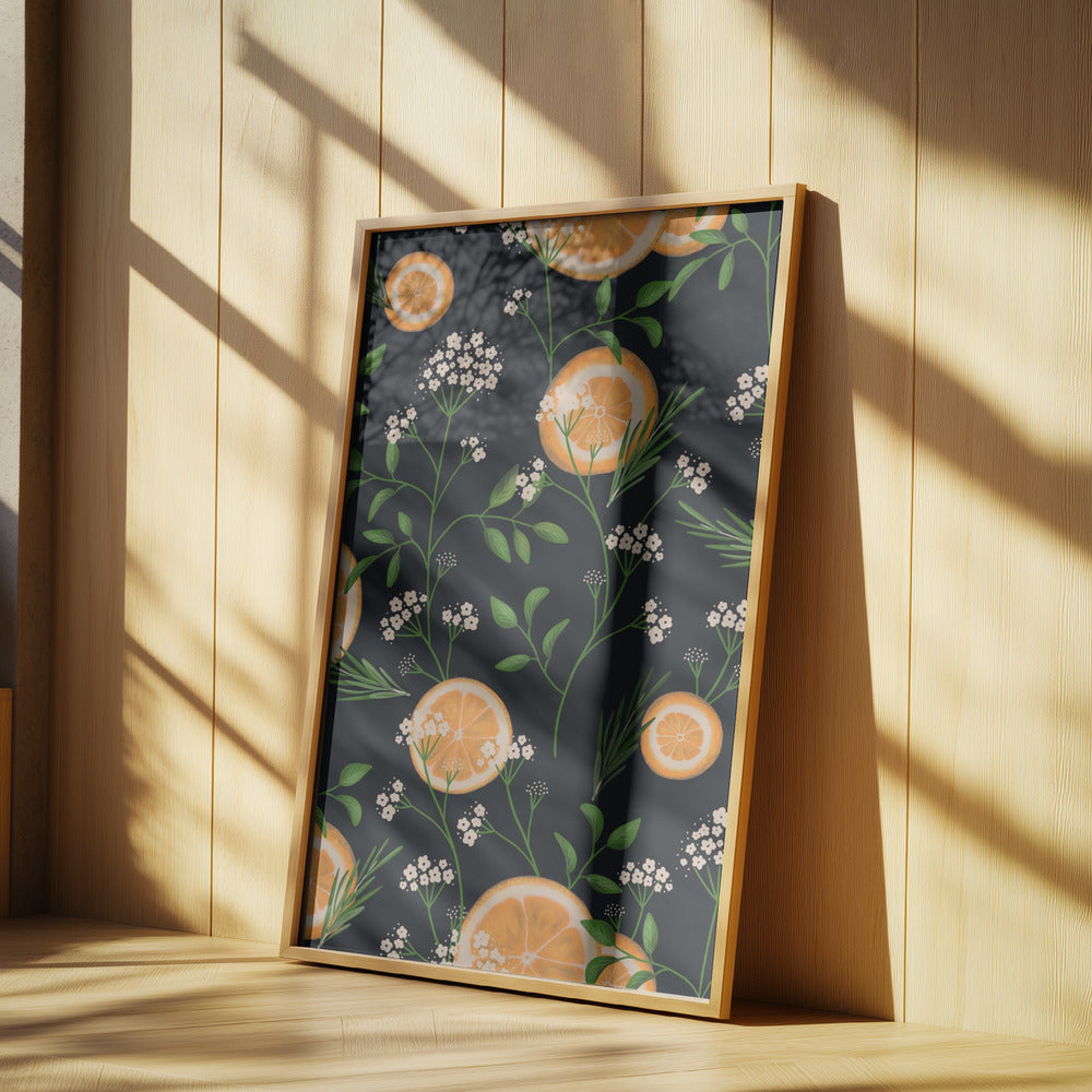 Fläderblommor och svarta apelsiner | Poster