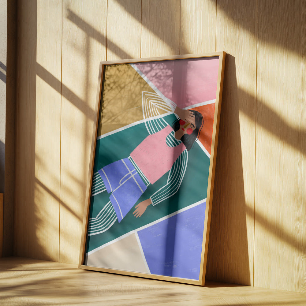 Vibrant Lady Resting | Poster