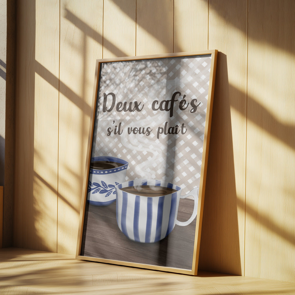 Två kaffe tack | Poster