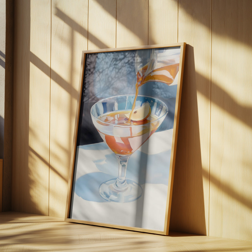 Hälla citronte i ett glas | Poster