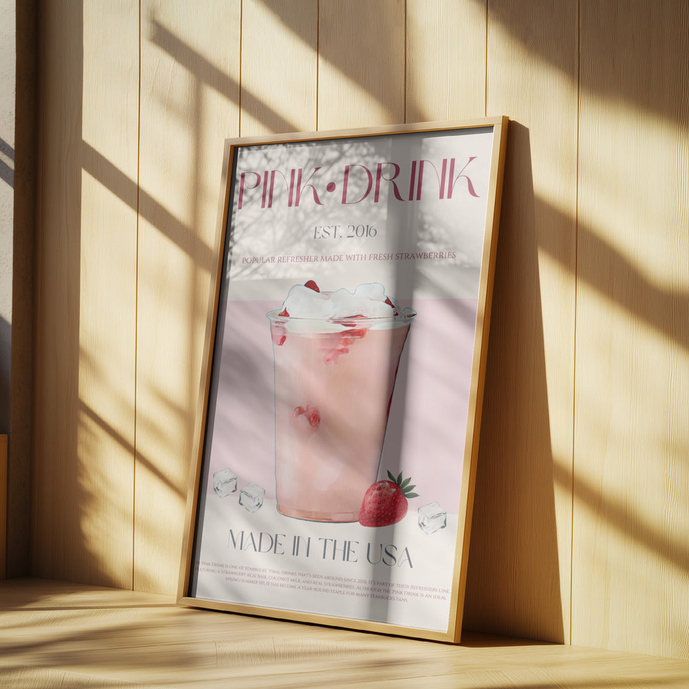 Rosa dryckestryck | Poster