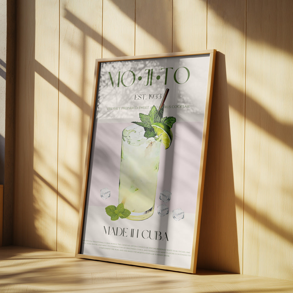 Mojito-tryck med cocktail | Poster