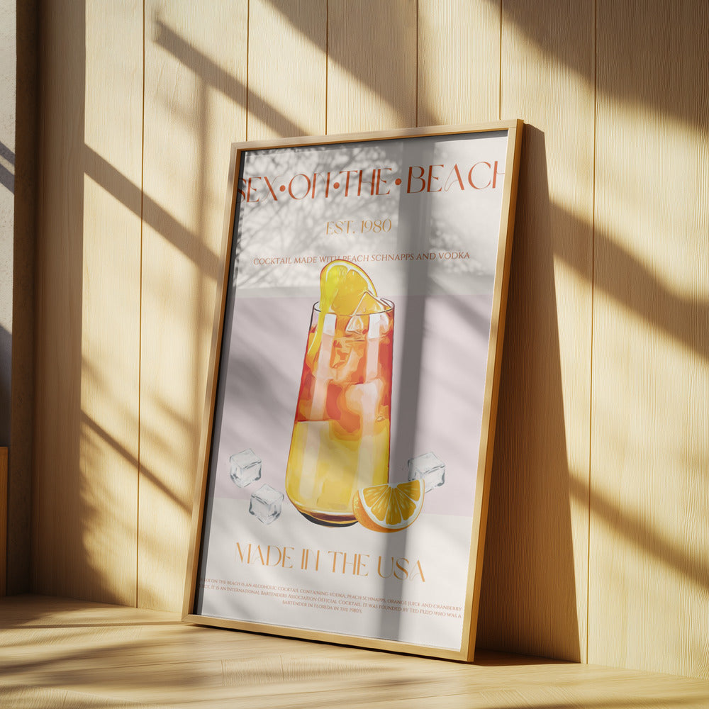 Tropisk solnedgång med klunk | Poster