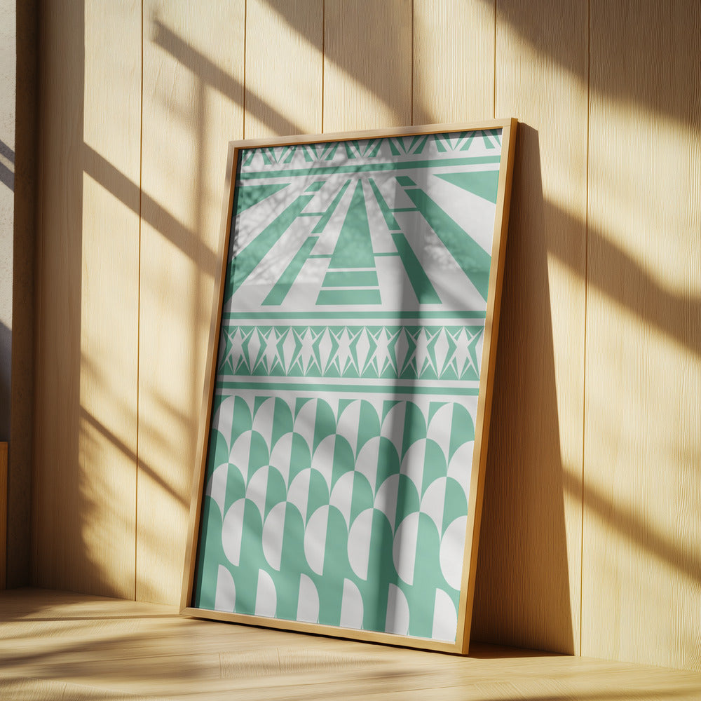 Minimalist art deco geometric mint | Poster