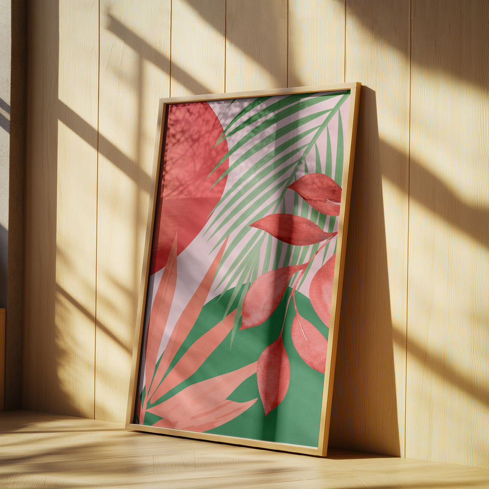 Abstrakt konst Tropisk trädgård | Poster