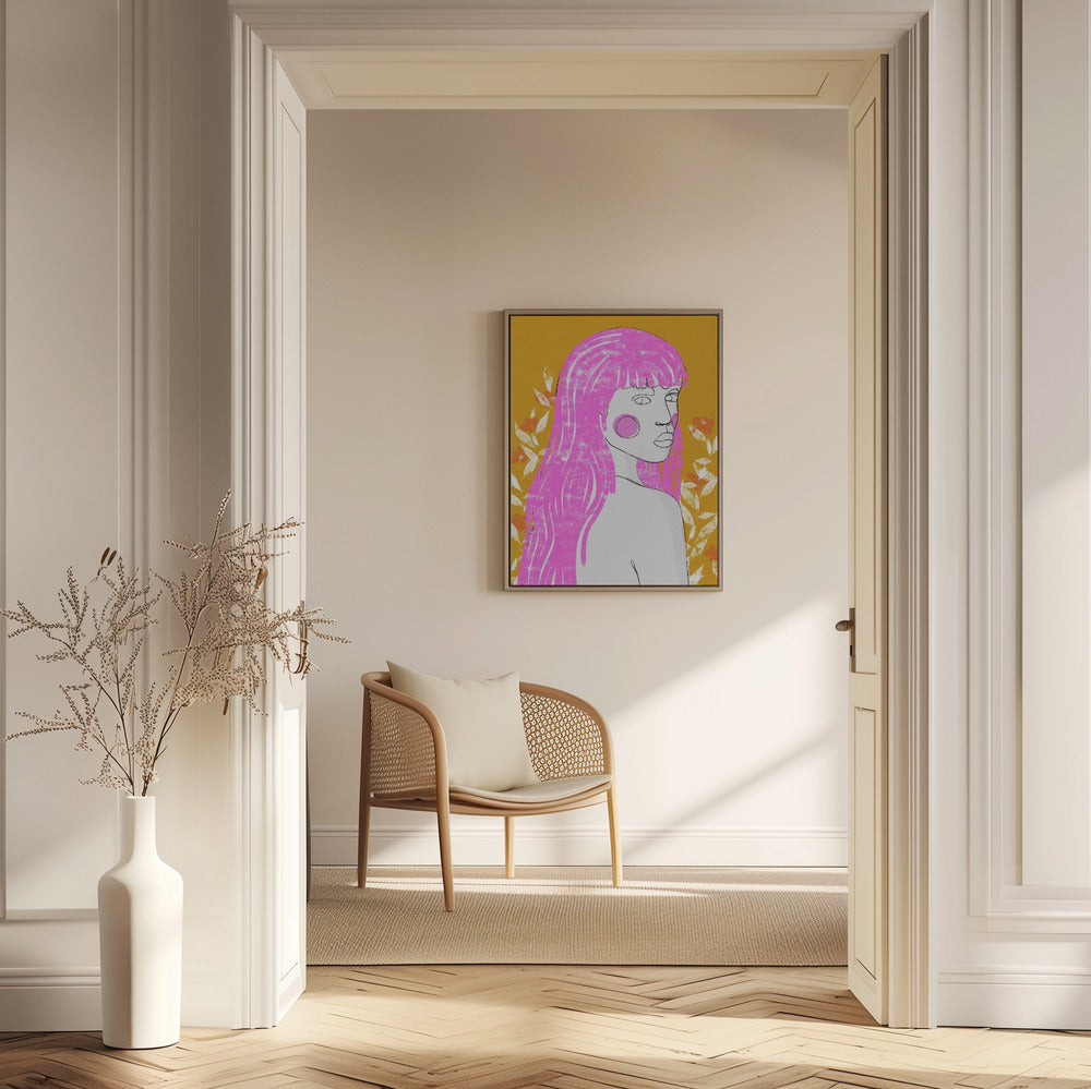 Rosa viskande blick | Poster